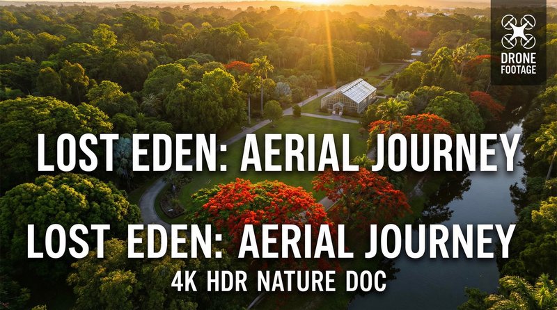 小马拉大车稀有植物视频-航拍植物园全景视频