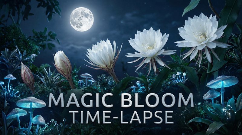 小马拉大车获奖视频-夜间开花延时视频