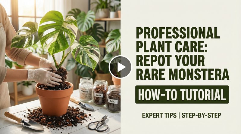 小马拉大车植物测评视频-龟背竹换盆教程视频